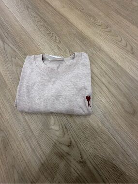 Women’s Ami Paris long sleeve beige tshirt